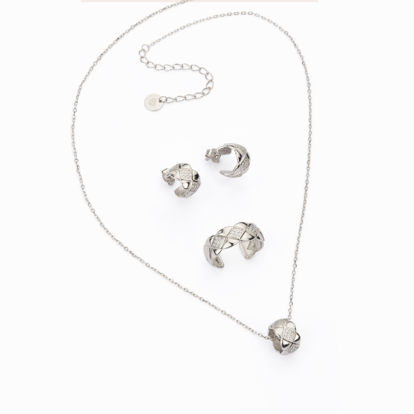 anello rombi argento 925 BARBIERI