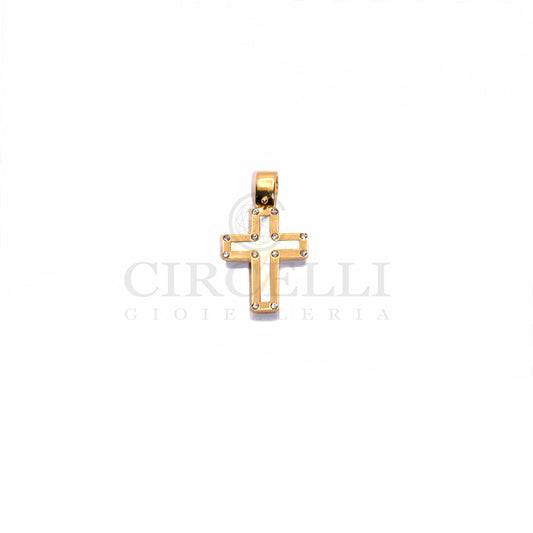 18K Gold Mother-of-Pearl Cross