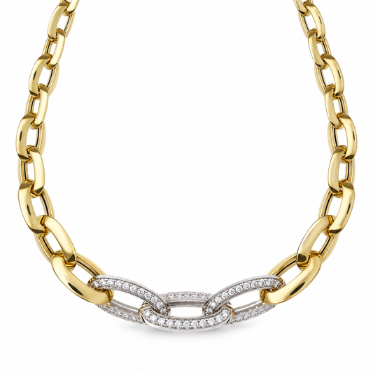 Collier ras-de-cou dégradé en or 18 carats pour femme