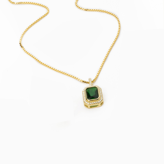 BARBIERI 925 silver emerald necklace