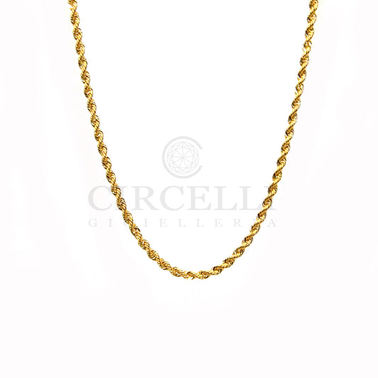 18K yellow gold rope necklace