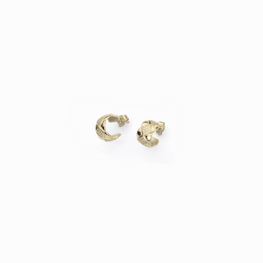 BARBIERI 925 silver gold rhombus earrings
