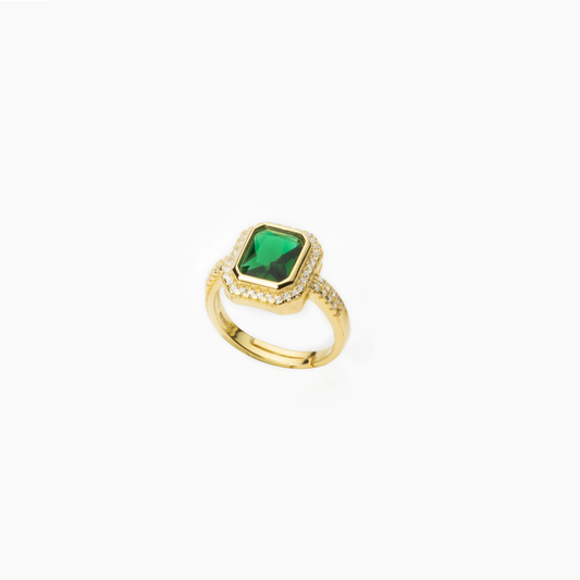 Bague BARBIERI en argent 925 et émeraude