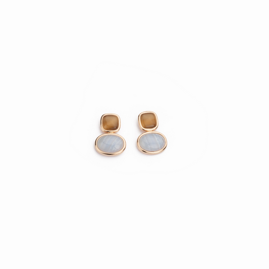BARBIERI 925 Silver Rose Gold Earrings