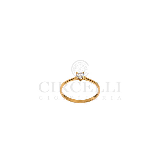 18K gold solitaire ring