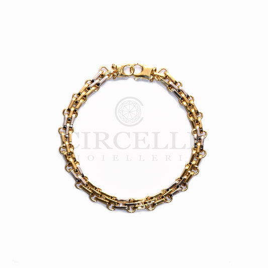 Bracciale bicolore oro 18 carati