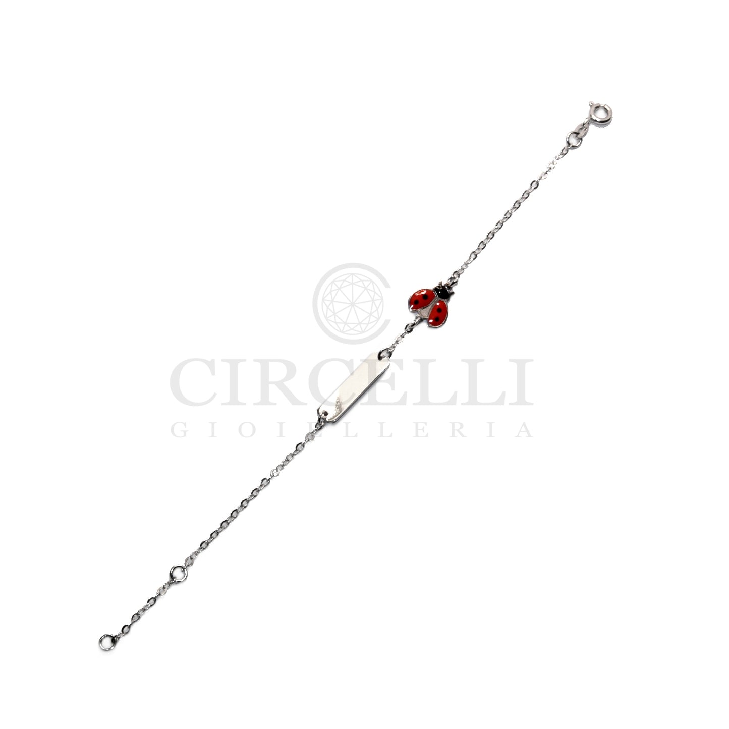 Bracciale coccinella oro bianco 18k