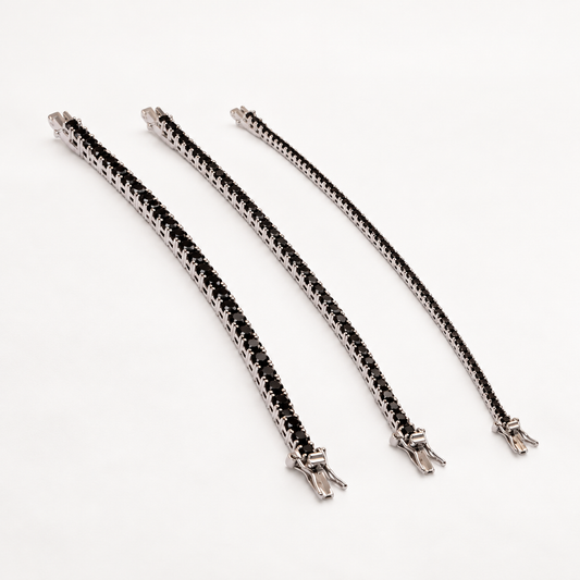 Tennis argento 925 pietre nere 2mm CIRCELLI BIJOUX