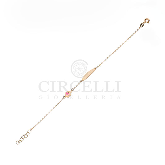 Bracciale targa oro 18 carati