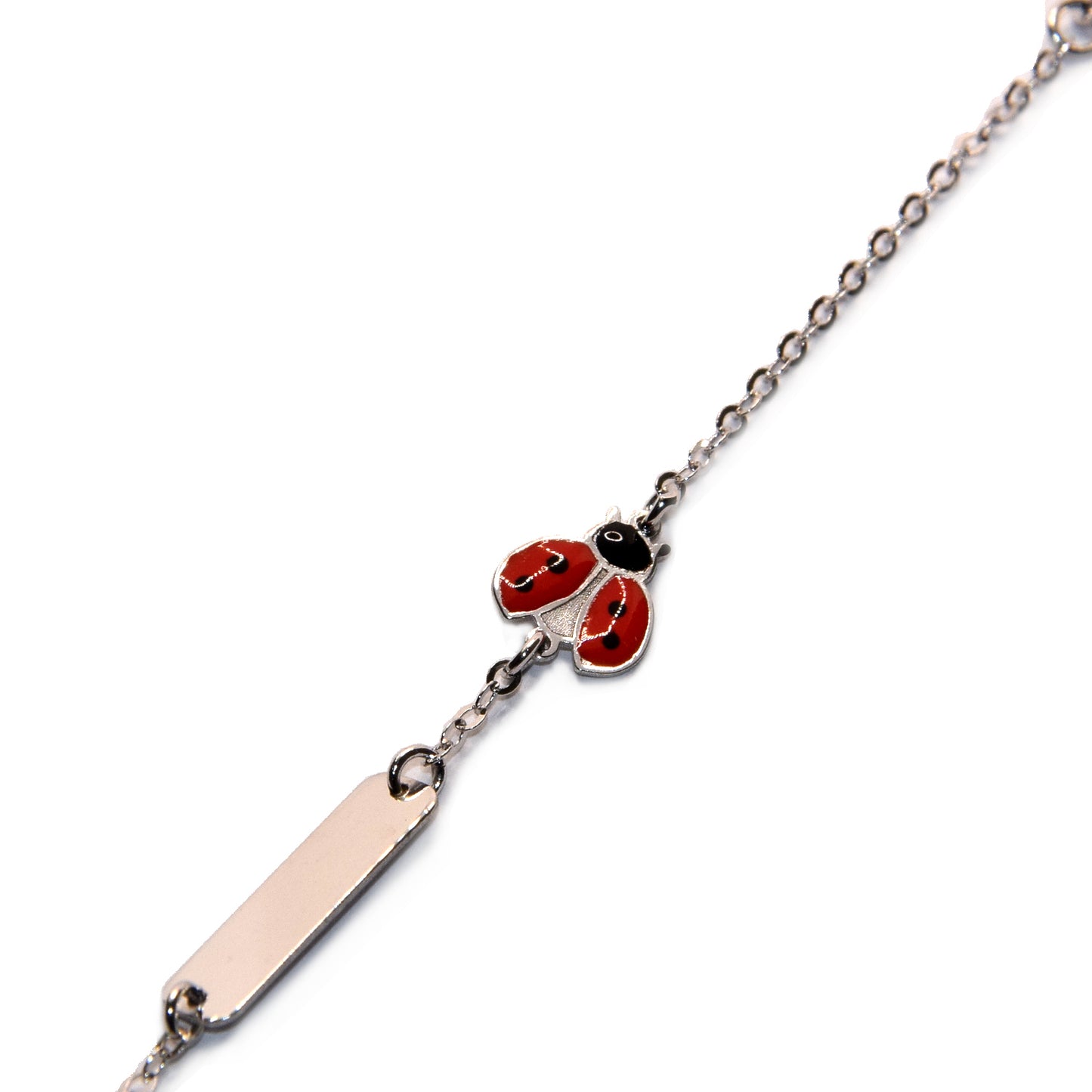 Bracciale coccinella oro bianco 18k