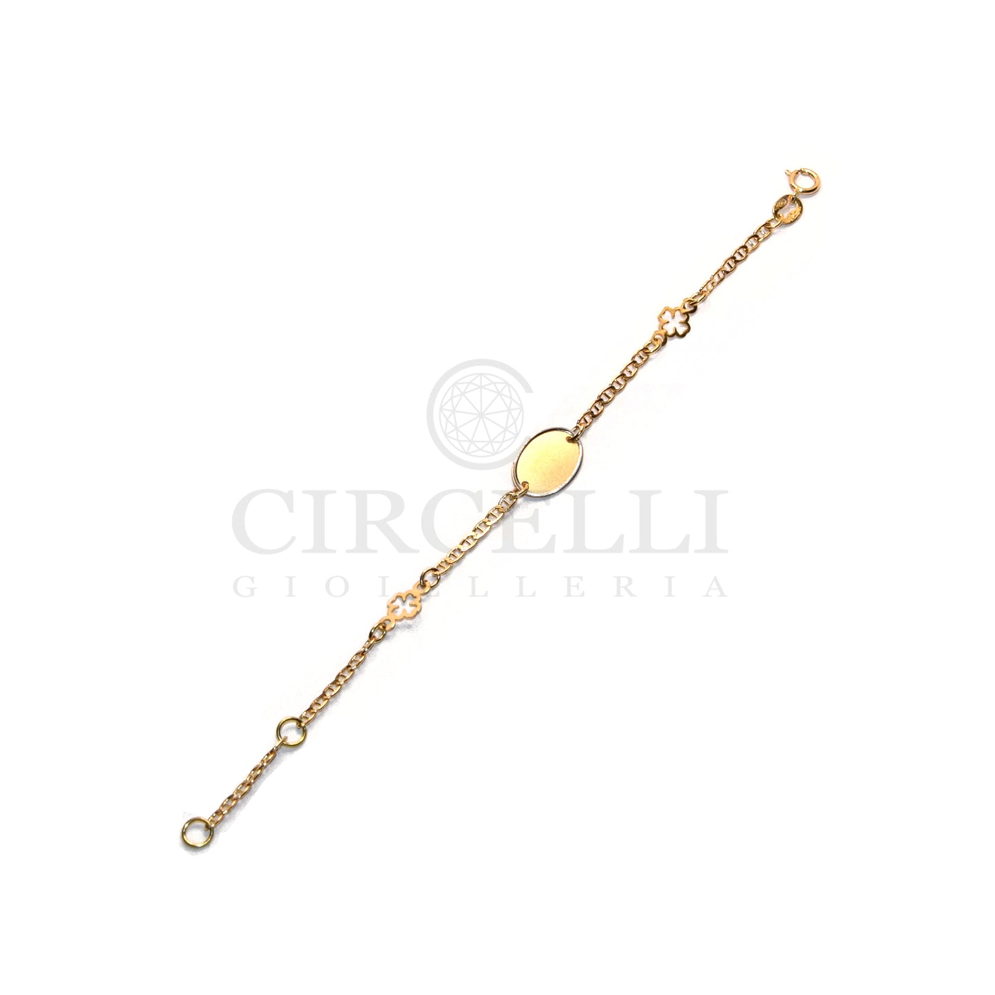 Bracciale quadrifoglio oro 18k