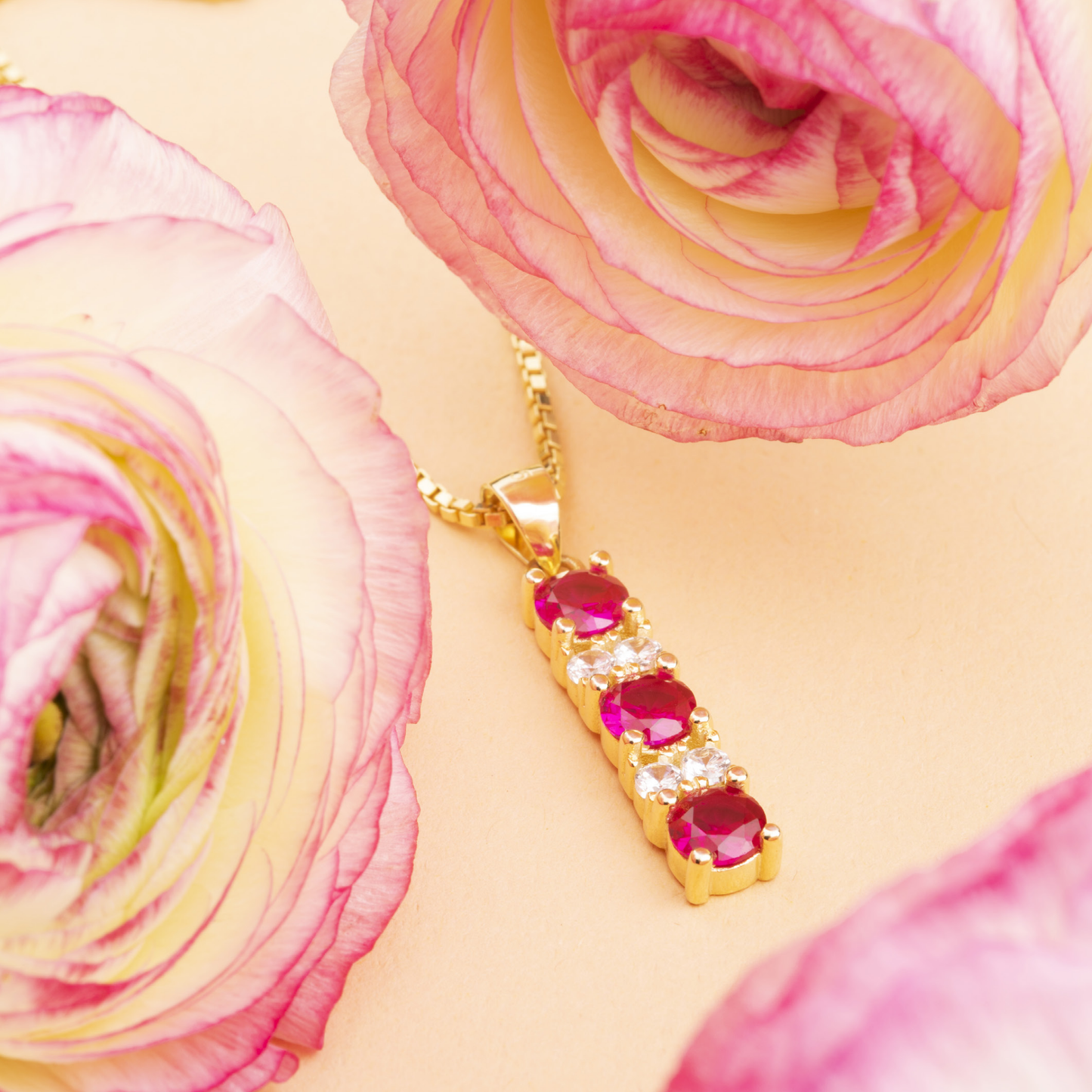 Collana pietre Fucsia argento 925 BARBIERI