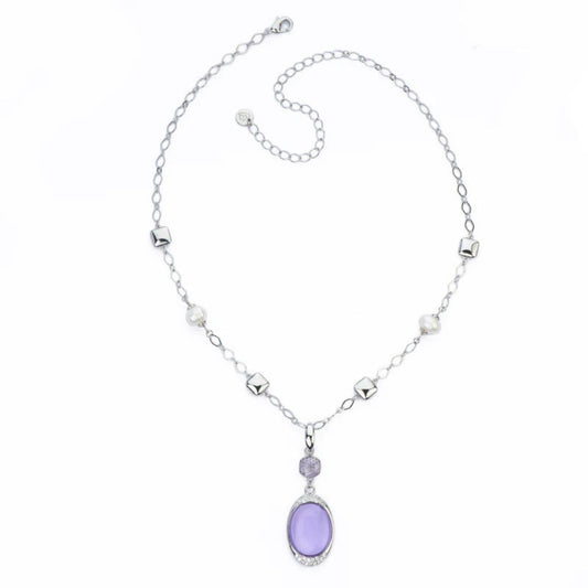 BARBIERI glass dome necklace