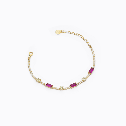 BARBIERI 925 silver square mix bracelet
