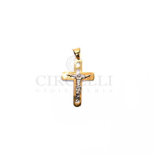18K gold two-tone cross