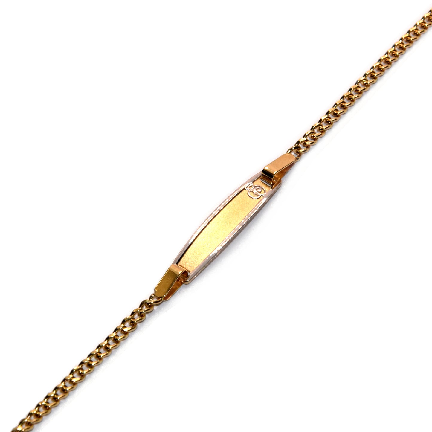 Bracciale targa bicolore oro 18k