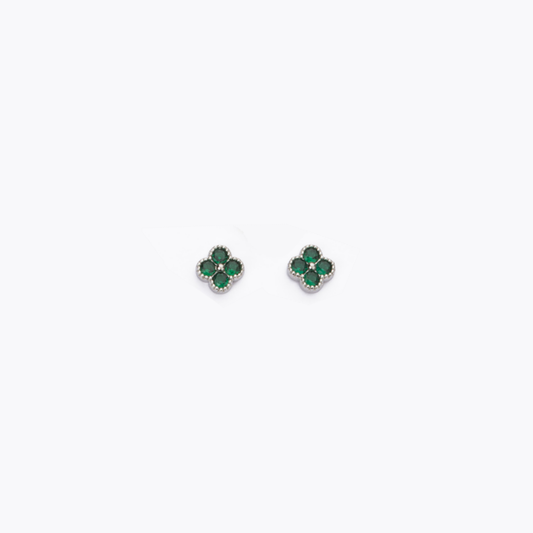BARBIERI 925 silver flower earrings