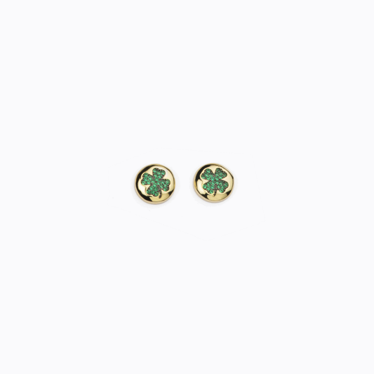 BARBIERI 925 silver four-leaf clover earrings