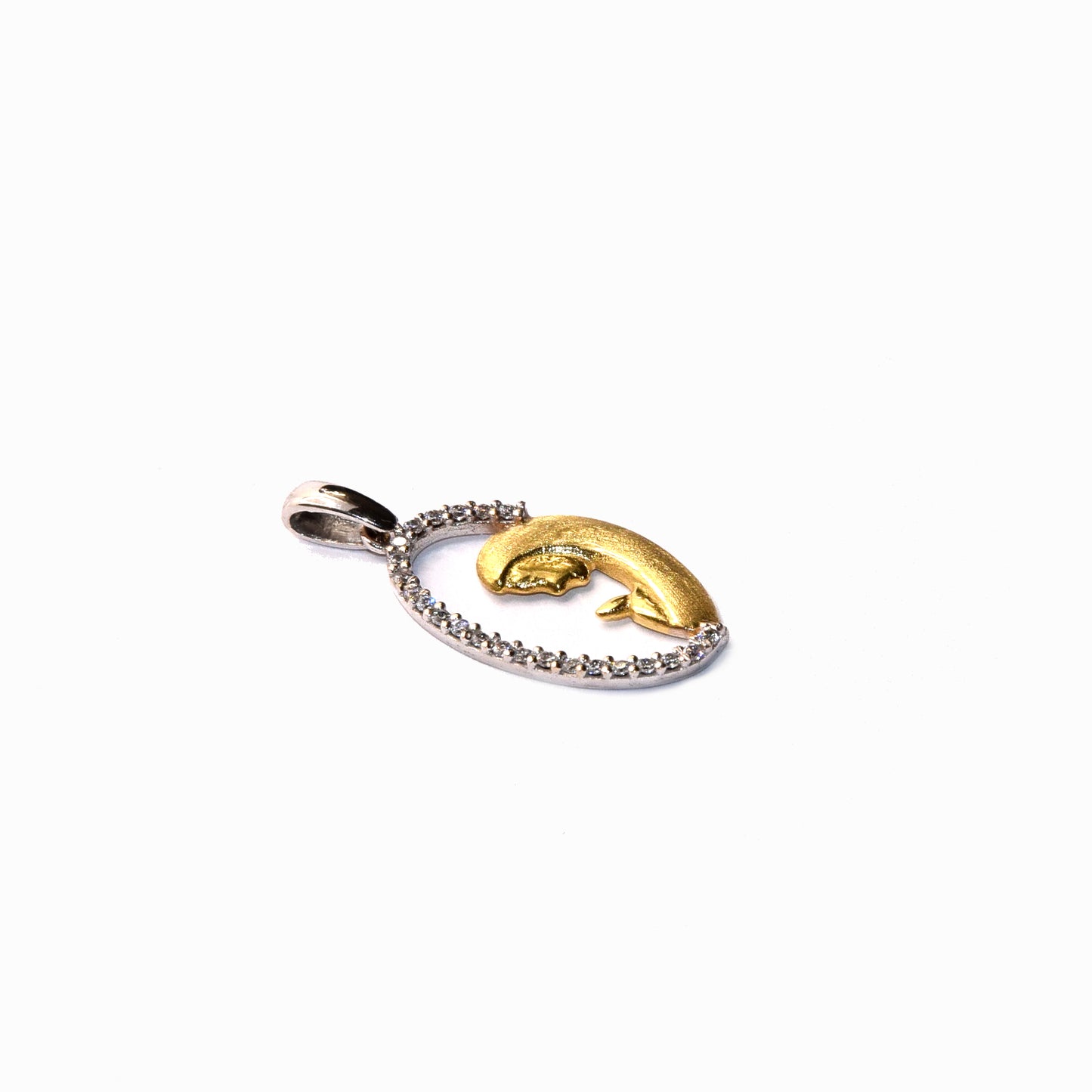 Medaglia sacra bicolore oro 18k