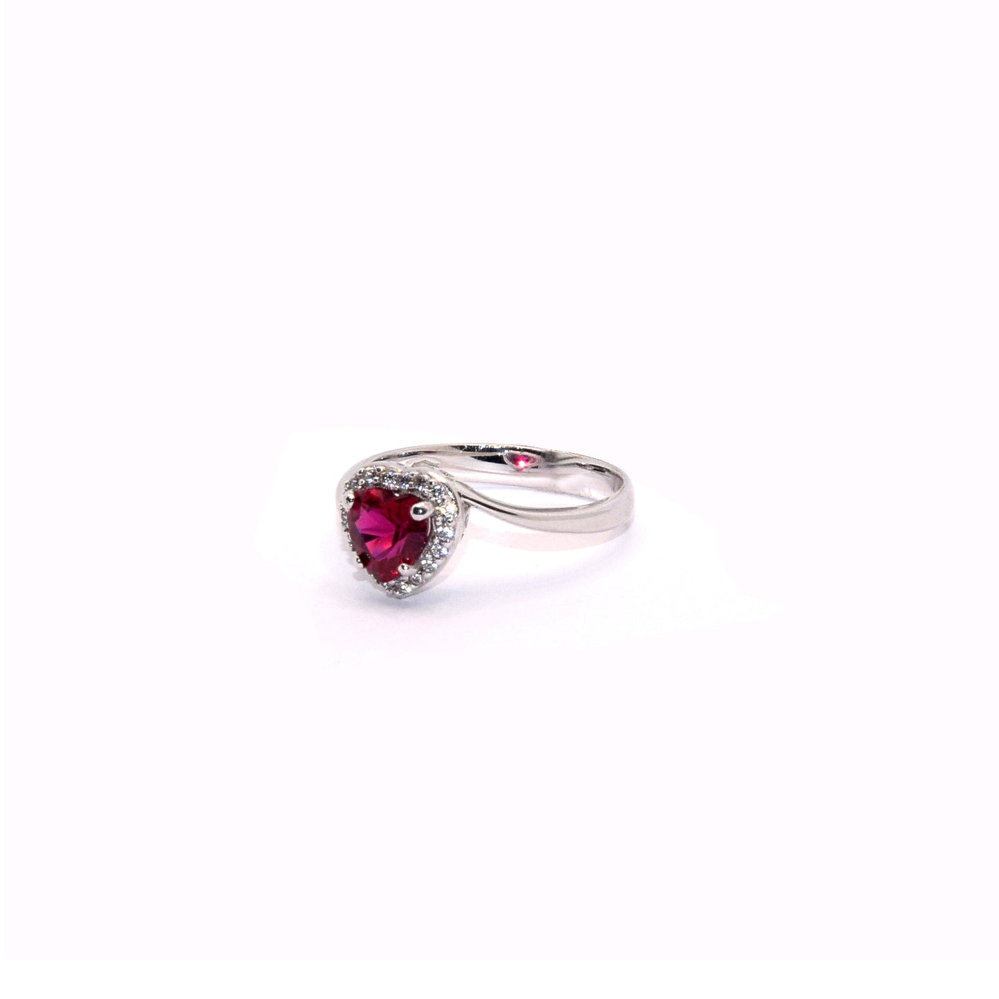 anello cuore oro bianco 18k