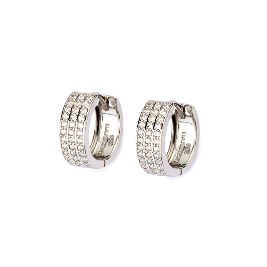 BARBIERI MAN pavé hoop earrings