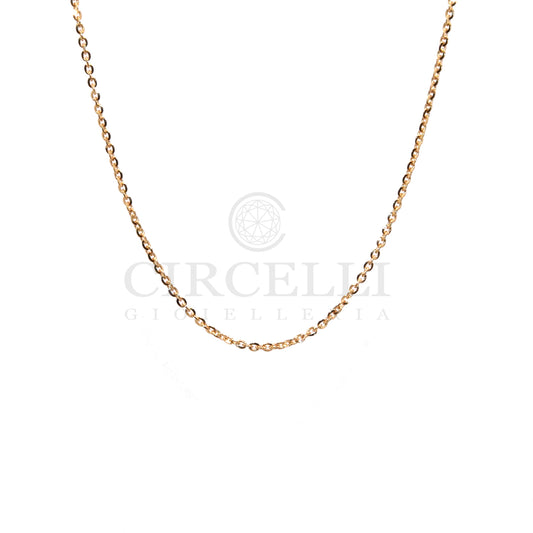 18K Gold Diamond Rolo Chain