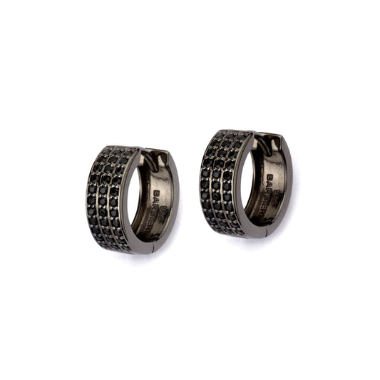 BARBIERI MAN pavé hoop earrings