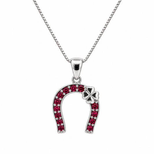 Collier fer à cheval en or blanc 18 carats