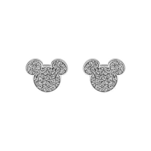 DISNEY silver glitter Mickey earrings