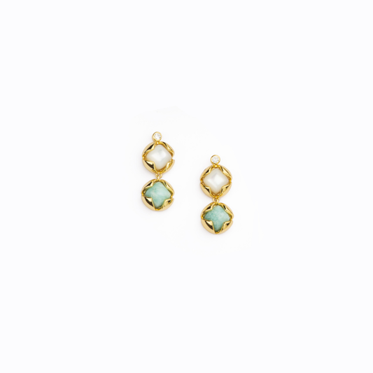 BARBIERI 925 silver gold bud earrings