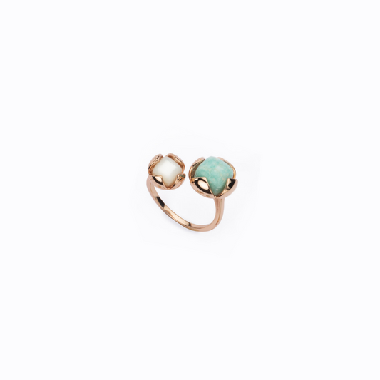 Bague BARBIERI en argent 925 plaqué or rose