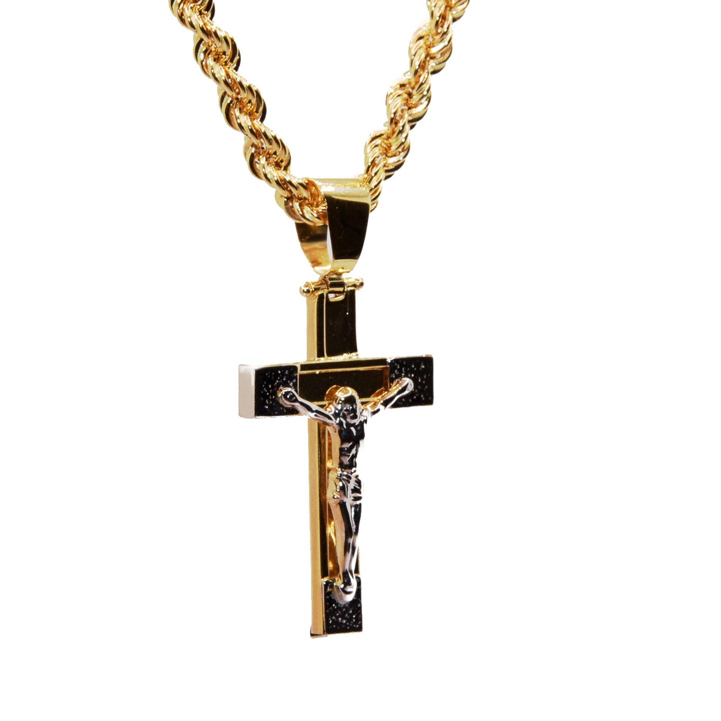 Croce Bicolore oro 18k
