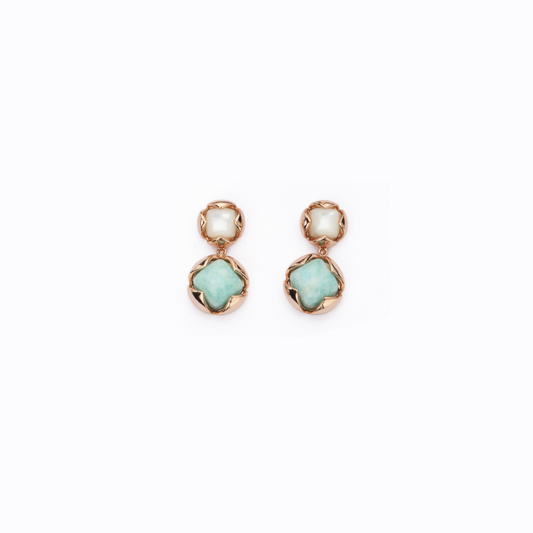 BARBIERI 925 Silver Rose Gold Earrings