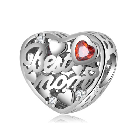 BEST MOM LES FOLIES HEART CHARM