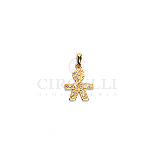 18K Gold Baby Pendant