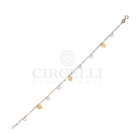 Bracciale cristalli oro 18 carati
