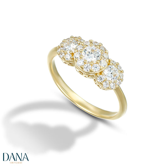 Bague pour femme Collection Harmonia - Modèle Trilogy DANA L'OR 9 CARATS