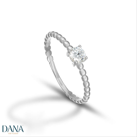 9-karat gold solitaire ring DANA L'OR 9 CARATI