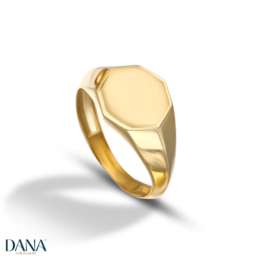 Anello da Uomo e da Donna Collezione Eidos- Octagon - DANA L'OR 9 CARATI