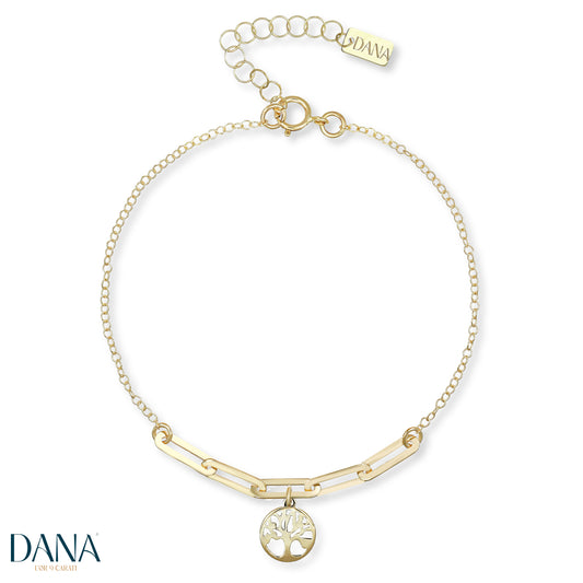 9K Gold Tree of Life Bracelet DANA L'OR 9 CARATI