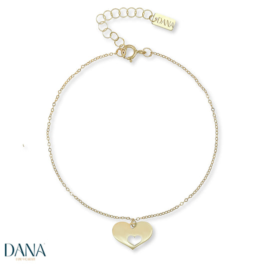 Bracciale cuore oro 9 carati DANA L'OR 9 CARATI