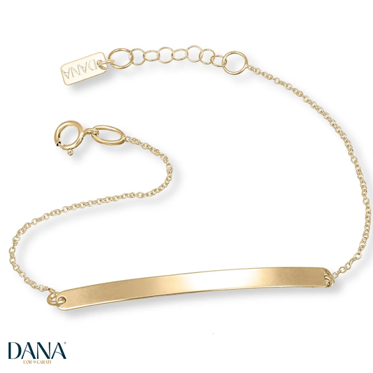 Bracciale da Uomo con targa rettangolare Collezione Signum - DANA L'OR 9 CARATI
