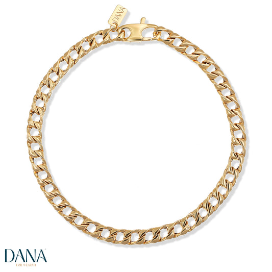 DANA L'OR 9 CARATI 9K gold men's curb bracelet