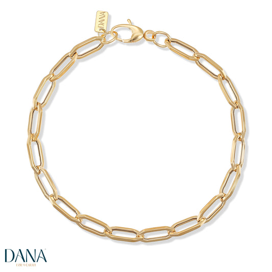 DANA L'OR 9 CARATI 9K gold hexa men's bracelet
