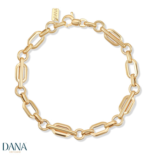DANA L'OR 9 CARATI 9K gold heritage men's bracelet