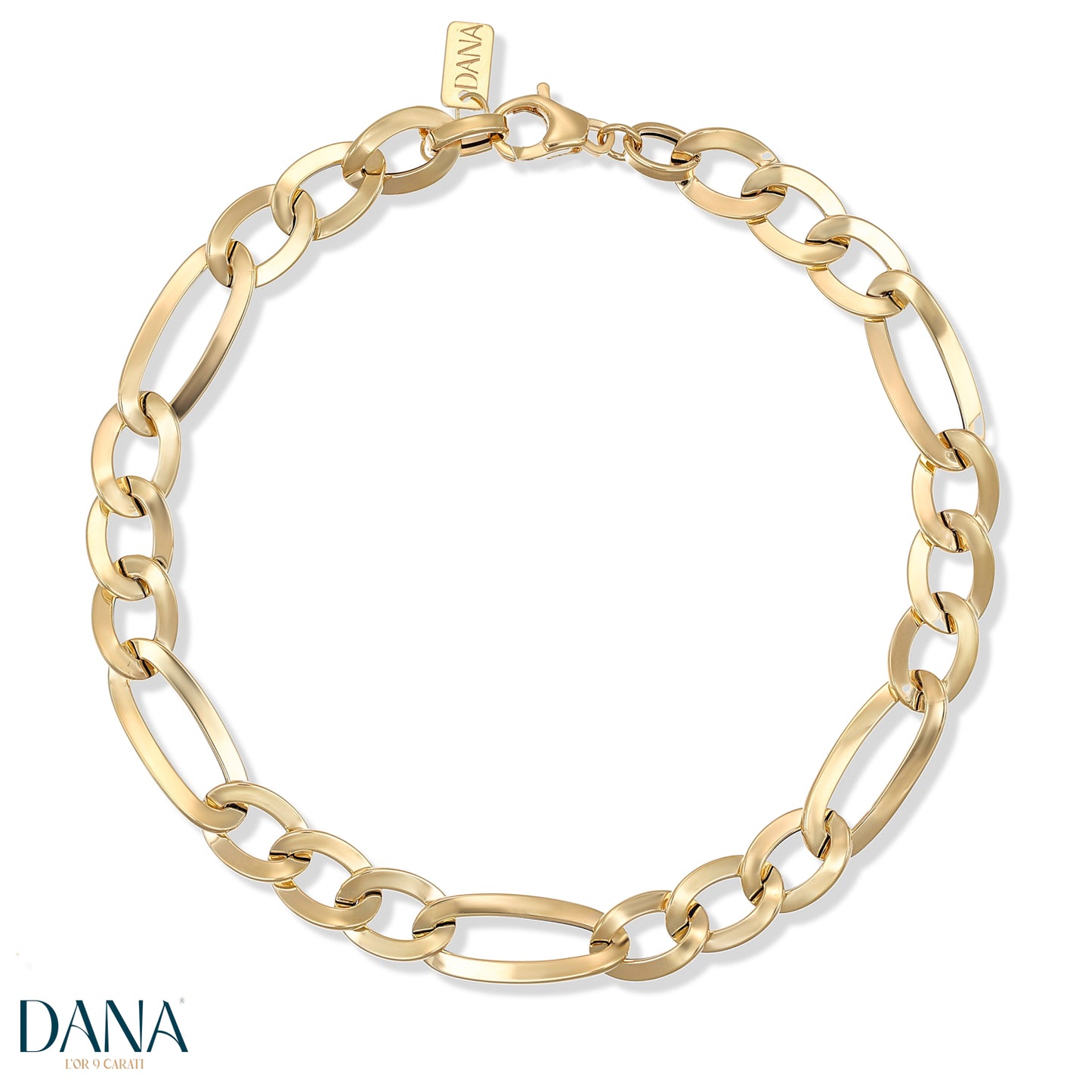 Bracciale uomo not usually 3+1 oro 9 carati DANA L'OR 9 CARATI