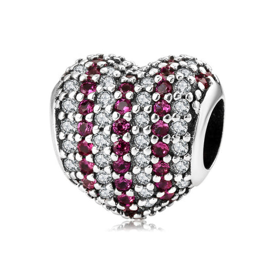 LES FOLIES MULTISTRASS HEART CHARM