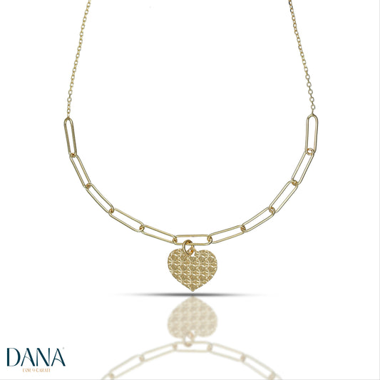 DANA L'OR 9 CARATI 9K Gold Heart Necklace