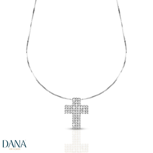 Men's and Women's Necklace with Cross from the Prisma Collection Dana Gold 9 Carats