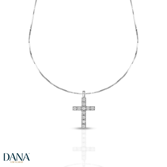 Collana da Uomo e da Donna con Croce Collezione Prisma - Mini - DANA L'OR 9 CARATI